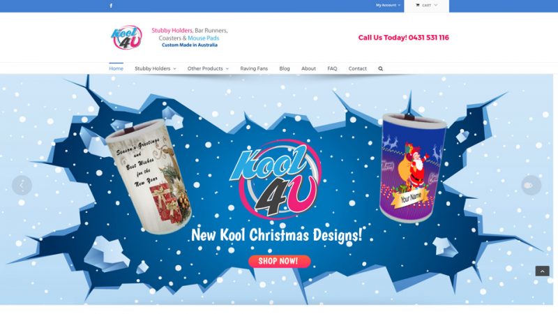 Kool 4 U homepage designed by Blue Pixel