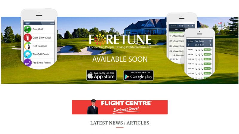 Foretune website page created by Blue Pixel